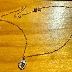 EF Jewelry Diamond Lion Necklace in 14k yellow gold.